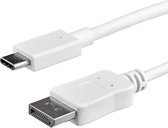 StarTech.com 1 m USB-C naar DisplayPort kabel - USB C naar DP kabel - 4K 60Hz - wit - Externe video-adapter - STM32F072CBU6 - USB-C - DisplayPort - wit