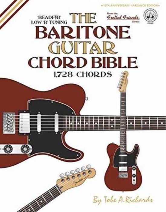Het Baritone Gitaar Akkoorden Bijbel boek, met 1728 akkoorden voor low 'B' tuning.