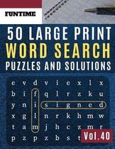 50 Large Print Word Search Puzzles and Solutions