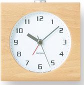 Houten wekker 'Block' kleur Wit