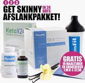 Get Skinny in 24 days Afslankpakket|Ketox24 & TimFit Aminozuren & Maaltijd afslankbooster SX-5 VANILLE