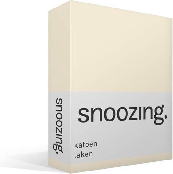Snoozing - Laken - Katoen - Lits-jumeaux - 240x260 cm - Ivoor