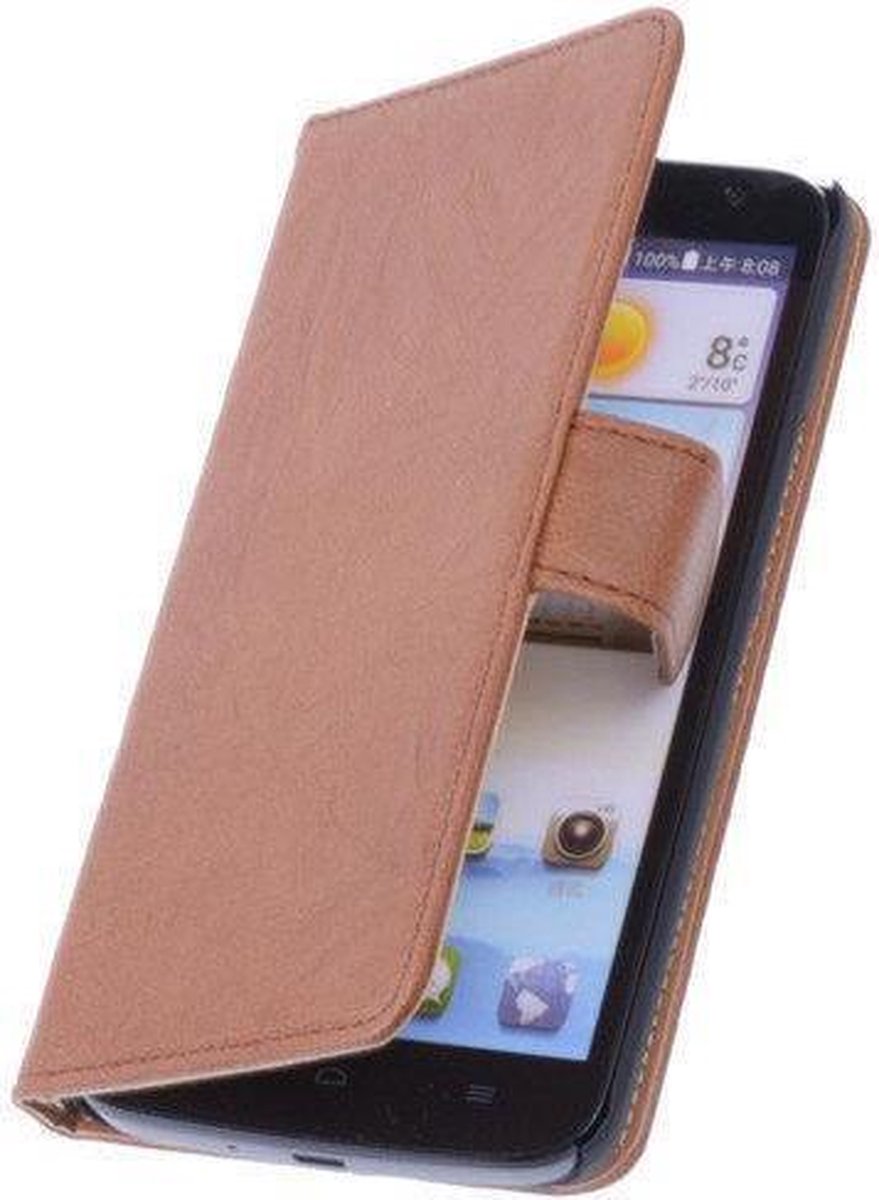 BestCases Bruin Huawei Ascend G630 Luxe Echt Lederen Booktype Hoesje