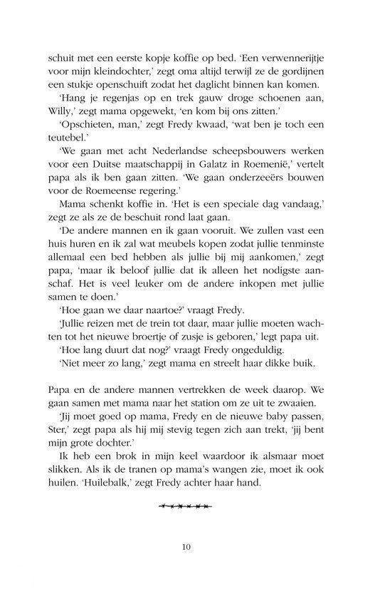 Tekstpagina uit een boek met de titel 'Sterretje'.
