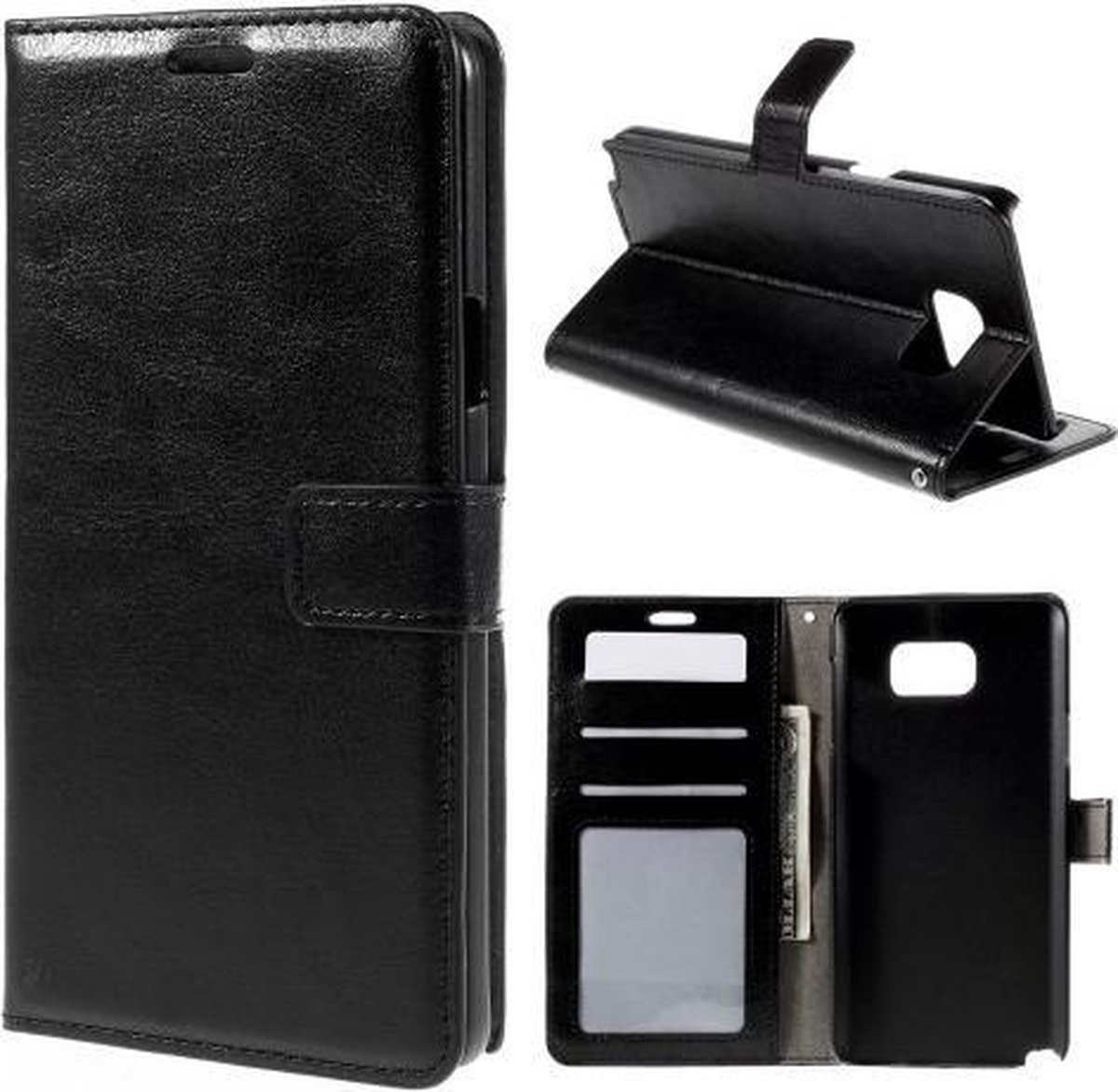 Cyclone wallet case hoesje Geschikt voor: Samsung Galaxy A7 2016 zwart