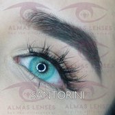 Almas Lenses in kleur "SANTORINI" natuurlijke jaarlenzen 2 Tone Groen/Turquoise