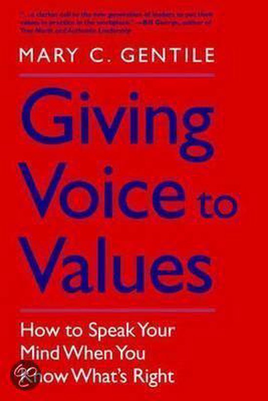 Giving Voice to Values - cover