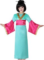 Groen en roze geisha kostuum voor meisjes - Verkleedkleding