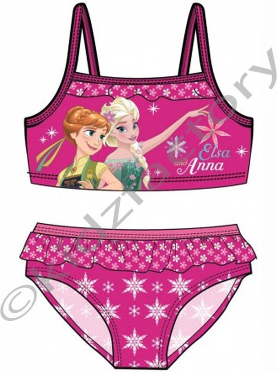 Frozen Bikini Donker Roze Maat 110 