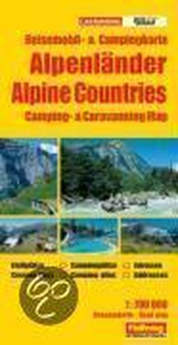 Alps Camping & Caravanning Road Map (1:700D) - Hallwag Promobil