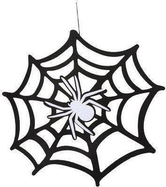 Conventie hoekpunt Kleverig Halloween Spinnenweb hangdecoratie 45 cm | bol.com