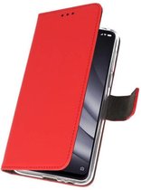Booktype Telefoonhoesjes - Bookcase Hoesje - Wallet Case -  Geschikt voor XiaoMi Mi 8 Lite - Rood