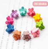 Haarspeldjes Gekleurd - 20 stuks - Leuke En Schattige Bloem Designs  - Kleine Haarclips Voor Meisjes - Haarspeld Meiden - Gekleurde Haarclipjes Voor Kleuters En Peuters - Cadeau -