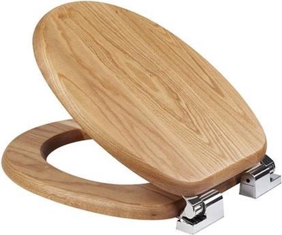 Mooie houten, zachtsluitende toiletbril | bol.com