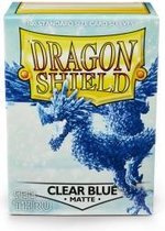 Dragon Shield Card Sleeves: Standard Matte Clear Blue (63x88mm) - 100 stuks