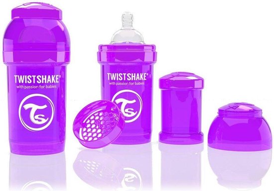 Babyflesje - Twistshake Anti-colic babyfles - Purple Bestie 330ml