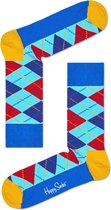 Happy Socks - Argyle - Blauw/Geel/Rood - Unisex - Maat 36-40