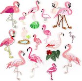 Flamingo Serie -15 Piece Set -stof & strijk applicatie