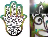 Dit Pracht - Wanddecoratie groot 60cm - Hamsa hand/hand of fatima - olieachtige gloed