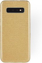 Samsung Galaxy S10 Plus Hoesje - Glitter Back Cover - Goud