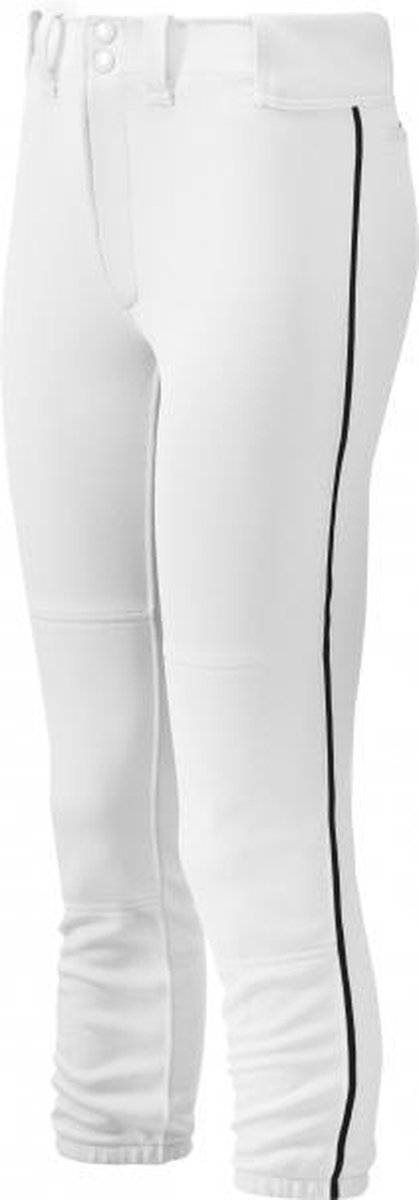 TAG White w/ Navy Piping Womens NYLON Softball Pants - White/Navy - XL