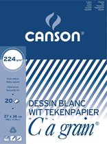 5x Canson tekenblok "C"    grain 224 g/m  , 27x36cm