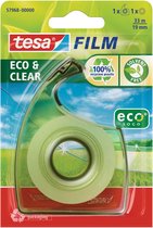 11x Tesa plakband Eco & Clear 19mmx33 m, blister met 1 dispenser met 1 rolletje