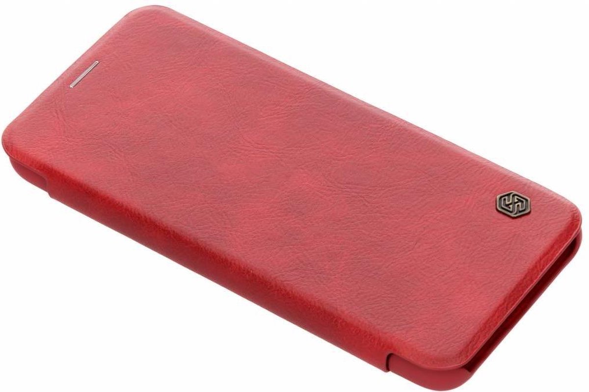 Rode Qin PU Leather slim booktype voor de Huawei Mate 20 Lite