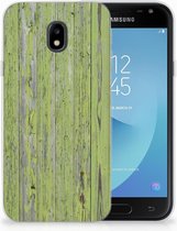 Siliconen Hoesje Geschikt voor Samsung Galaxy J3 2017 Design Green Wood
