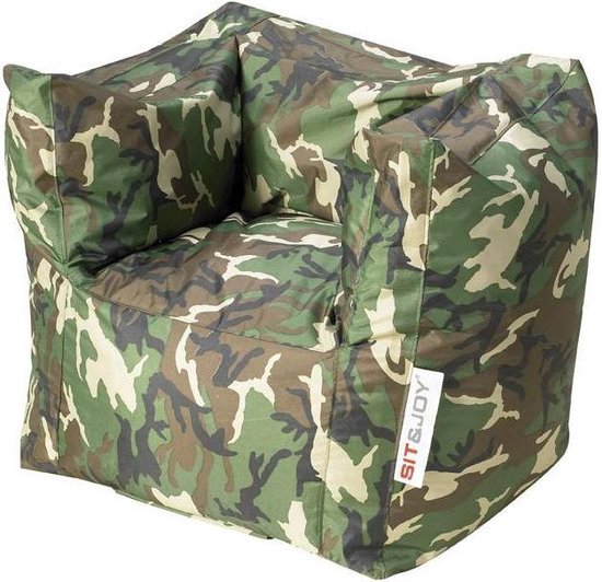 Lounge Chair - Zitzak - 65x70x90 cm - Nylon - Camouflage | bol.com