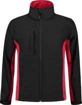 Tricorp Soft Shell Jack Bi-Color - Workwear - 402002 - Zwart-Rood - maat 4XL