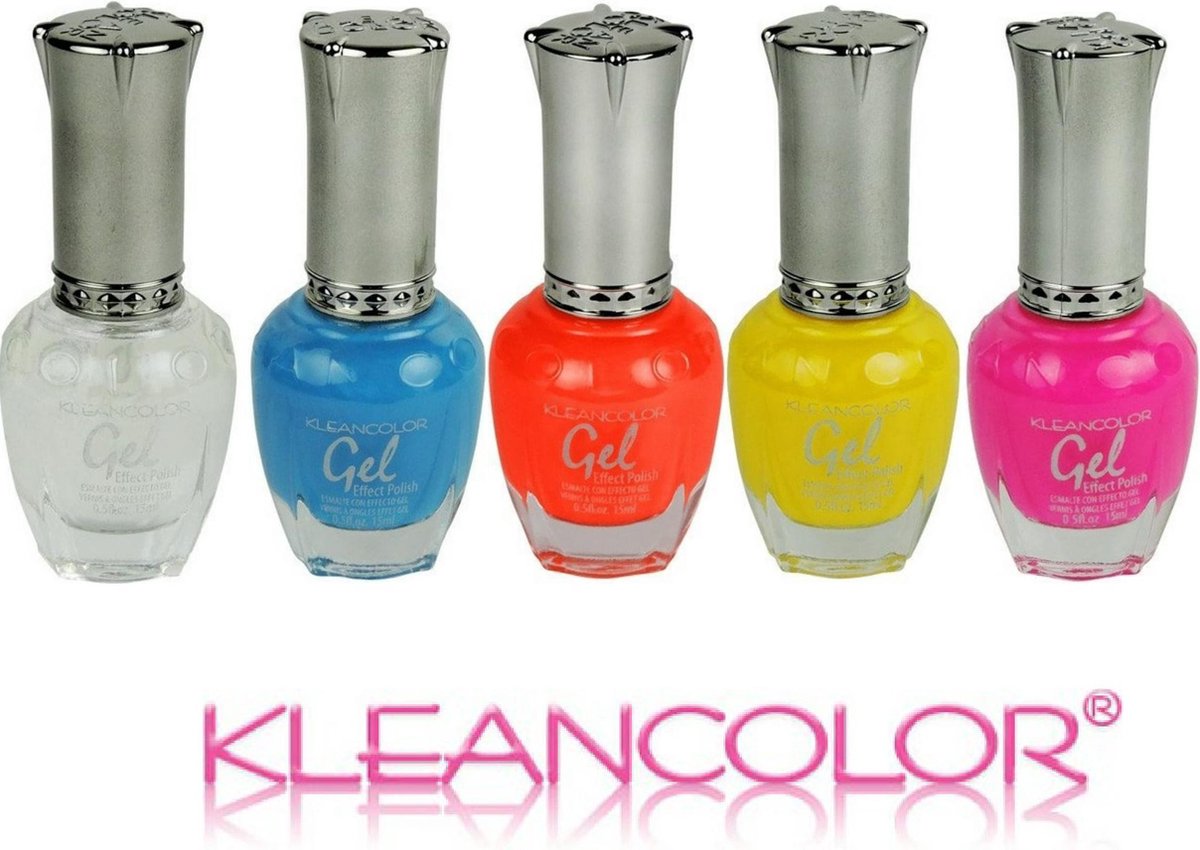 Gellak starterskit, gel nagellak zonder lamp, NEON, Kleancolor | bol.com