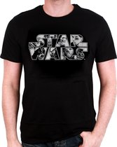 Star Wars - Characters Logo T-Shirt - Zwart - XL