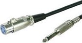 Goobay MIC 600 6.0m 3-pin 6.35mm Blauw