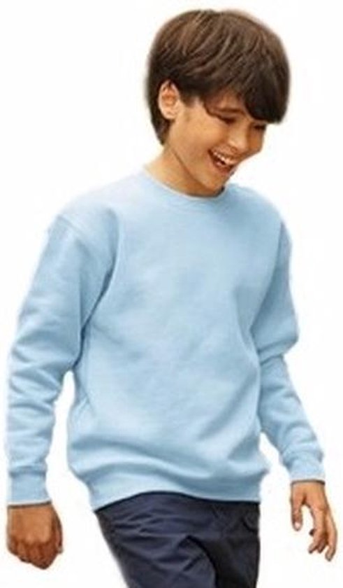 breedte Protestant hoesten Lichtblauwe katoenmix sweater voor jongens 7-8 jaar (122/128) | bol.com