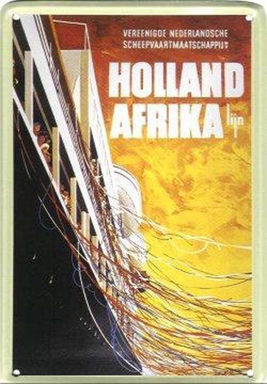 Holland Afrika Lijn reclame Scheepvaart reclamebord 10x15 cm