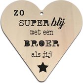 Broer - Gift heart hout