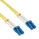 InLine LC Duplex Optical Fiber Patch kabel - Single Mode OS2 - geel / LSZH - 5 meter