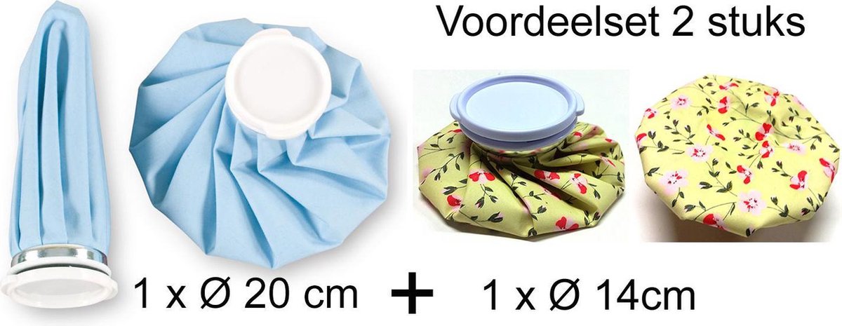Goedkoopste Rojafit - Ice Bag - Herbruikbare IJszak - Voordeelset 2 Stuks - 1x Groot en 1x Klein