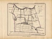 Historische kaart, plattegrond van gemeente Hazerswoude in Zuid Holland uit 1867 door Kuyper van Kaartcadeau.com