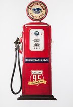 Signs-USA American Gasoline Pomp - retro wandbord - 80 x 37 cm
