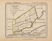 Historische kaart, plattegrond van gemeente Giessendam in Zuid Holland uit 1867 door Kuyper van Kaartcadeau.com