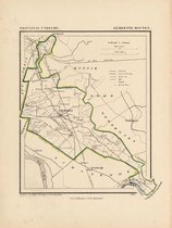 Historische kaart, plattegrond van gemeente Houten in Utrecht uit 1867 door Kuyper van Kaartcadeau.com