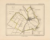 Historische kaart, plattegrond van gemeente Edam in Noord Holland uit 1867 door Kuyper van Kaartcadeau.com