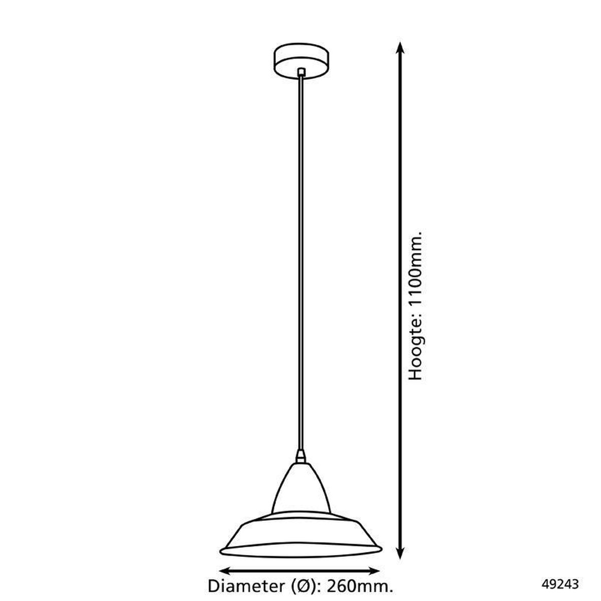 Goossens hanglamp zanotta hanglamp met 1 lichtpunt 50cm - online kopen | Lage prijs