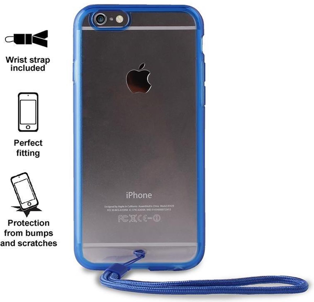 Puro Clear Cover iPhone 6/6S Blauw