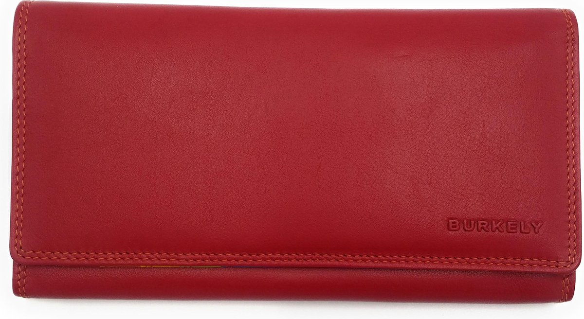 BURKELY - Multicolor Dames Portemonnee Classic Rood