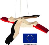 Fauna Speelgoed | Ooievaar | Houten Babymobile | 100% Handgemaakt in Europa