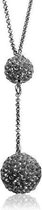 Zinzi zilveren ketting zwart 43-45cm ZIC569Z