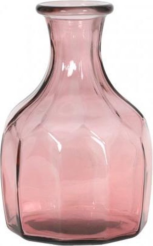 Straat kat Samuel Light and living Vaas Ø18x30 cm TRENAGO glas roze 1 | bol.com